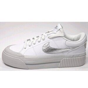 Women's Nike Court Legacy Lift -White/Silver -SIZE 11- Platform Sneakers